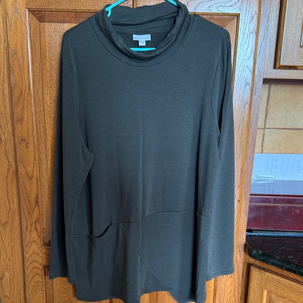 J. Jill Dark Gray Long Sleeve Top